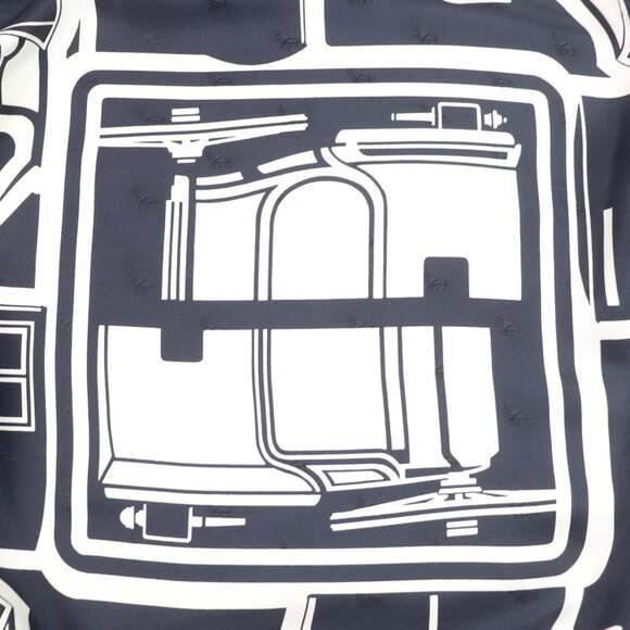 HERMES Authentic Blue Silk Scarf - Picture 3 of 5